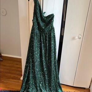 Glamorous Green Sequin Dress
